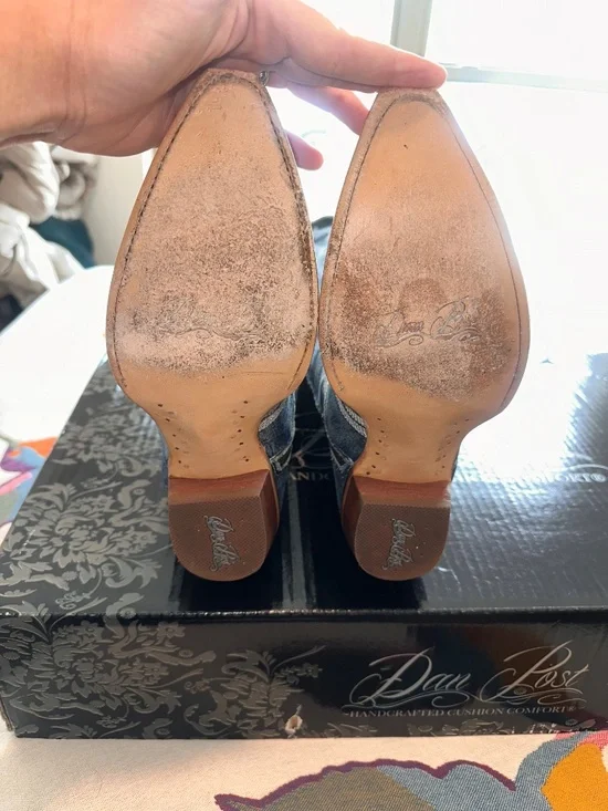 Dan Post Women's Denim Darlin' Tall Western Boot Snip Toe - Picture 2 of 6